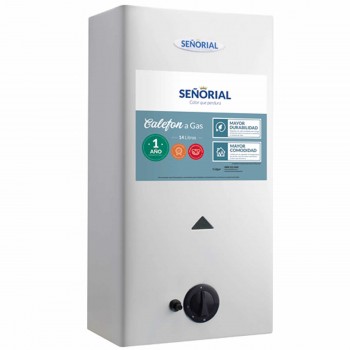 Calefon A Gas Natural Tiro Natural Señorial Tn14 De 14 Lts Blanco